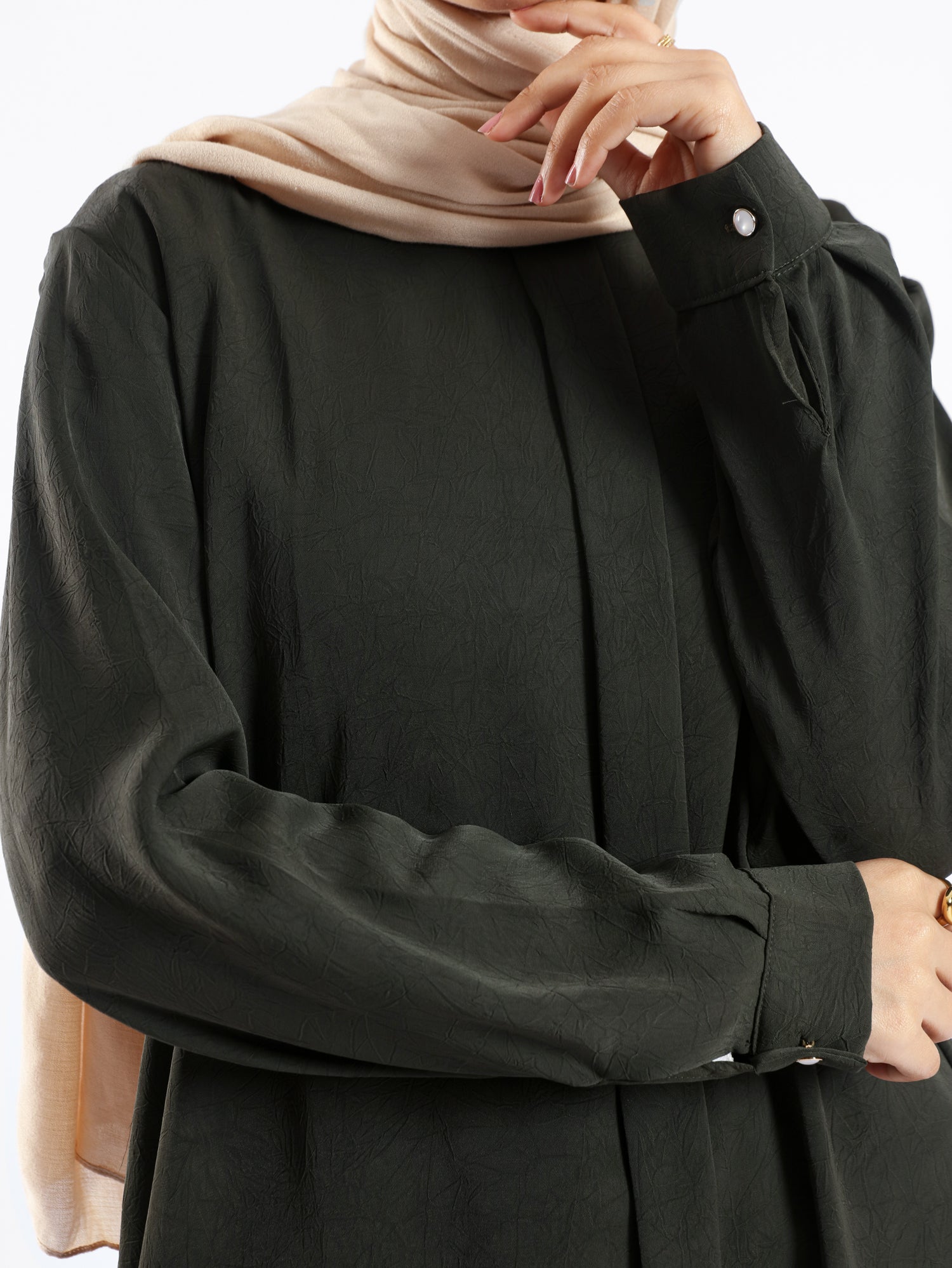 Long Flowy Basic Top in premium SBH fabric, available in orange, black, fuchsia, white, and olive—lightweight and elegant for modest summer styling