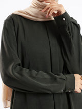 Long Flowy Basic Top in premium SBH fabric, available in orange, black, fuchsia, white, and olive—lightweight and elegant for modest summer styling