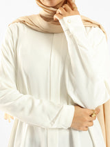 Long Flowy Basic Top in premium SBH fabric, available in orange, black, fuchsia, white, and olive—lightweight and elegant for modest summer styling