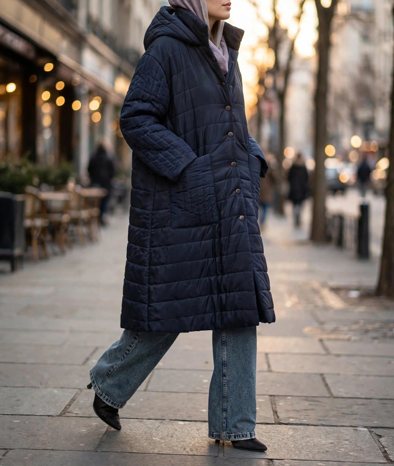 Long Puffer Coat - Emalina Fashion