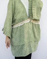 Mini Flair Kaftan Dress in premium Flory cotton, a free-size silhouette available in baby blue, blue, olive, or purple—versatile and comfortable for Ramadan and everyday wear