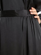 Modest Satin Set in soft satin fabric, available in black, beige, pink, olive, and baby blue—elegant and lightweight for summer modest wear