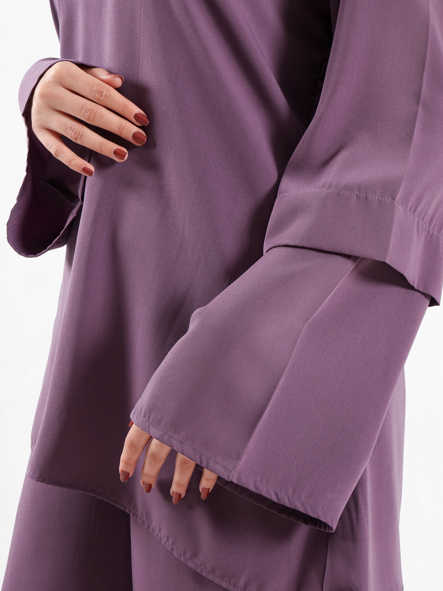 New Dawn Breeze Set in royal crepe blend with wide-leg pants, a lightweight and chic modest outfit for Eid or casual summer wear