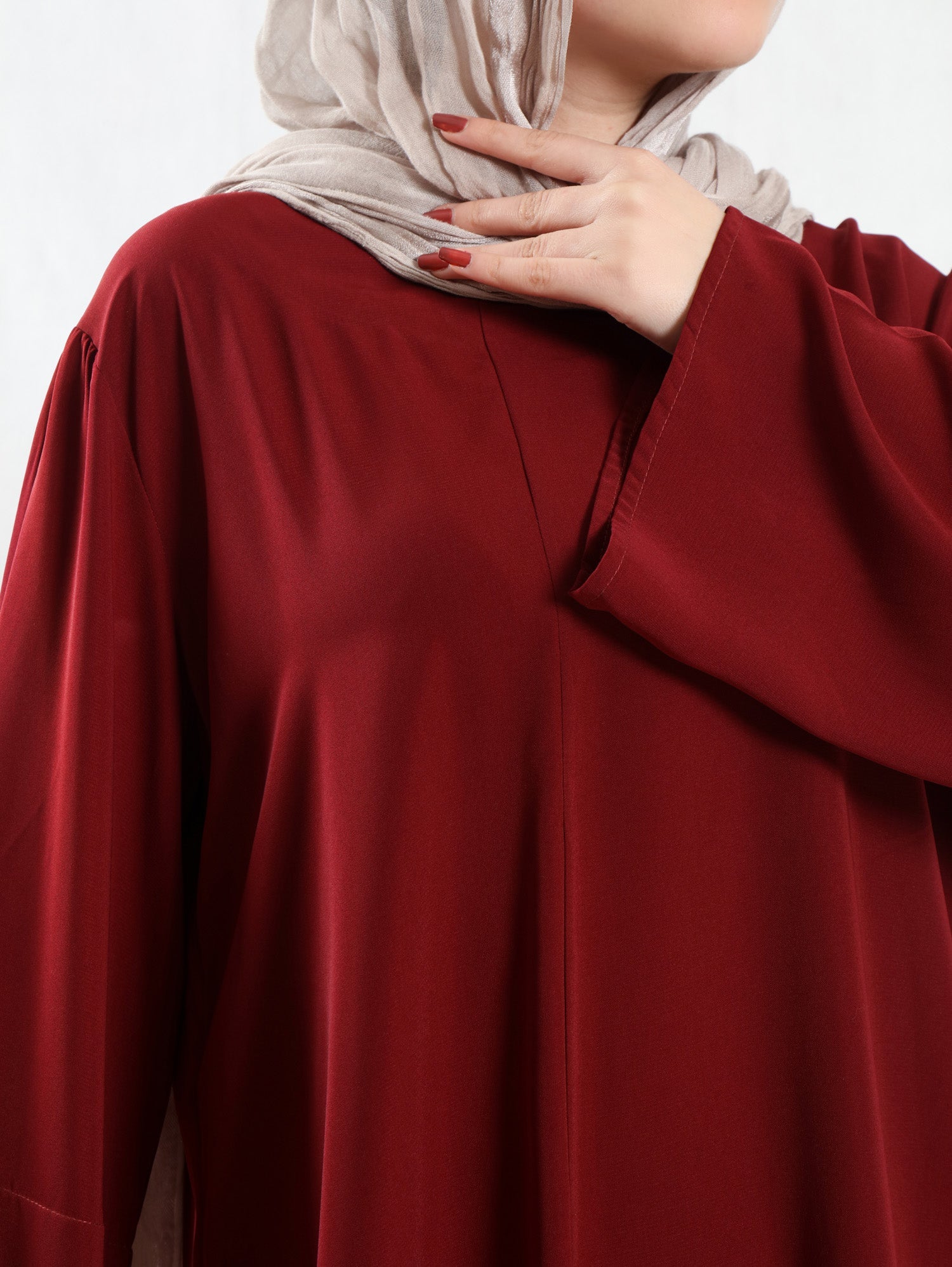 New Dawn Breeze Set in royal crepe blend with wide-leg pants, a lightweight and chic modest outfit for Eid or casual summer wear