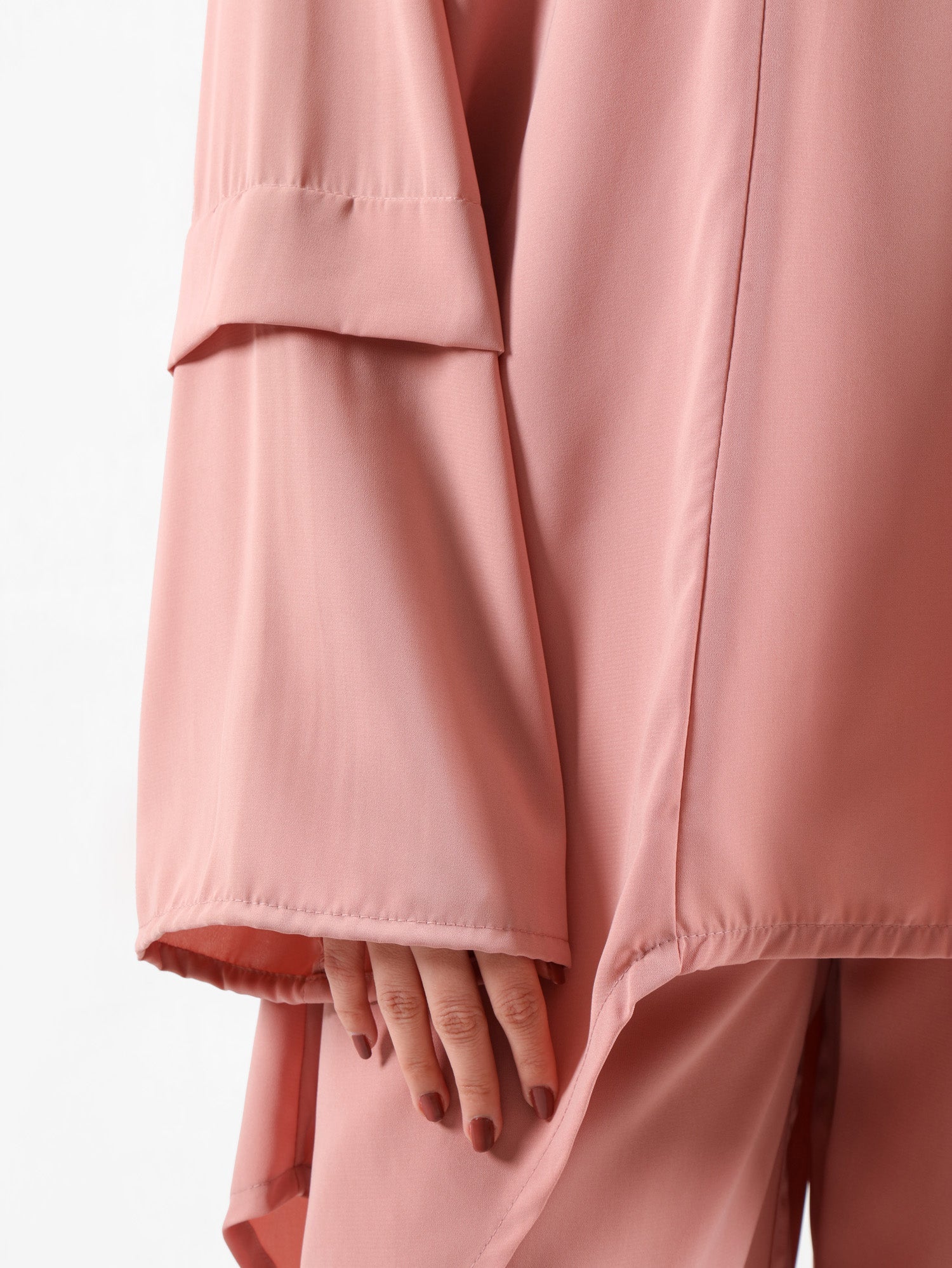 New Dawn Breeze Set in royal crepe blend with wide-leg pants, a lightweight and chic modest outfit for Eid or casual summer wear