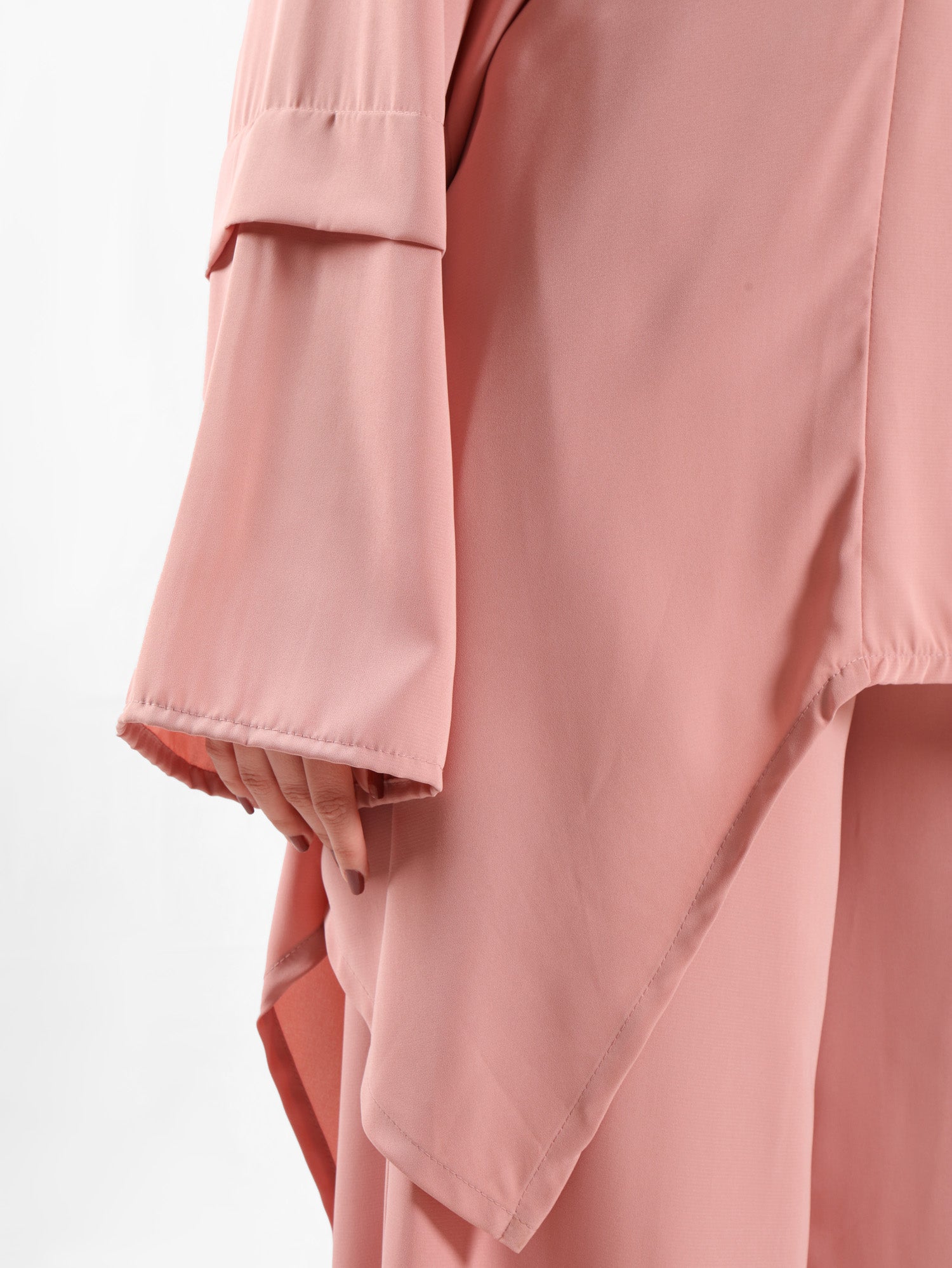 New Dawn Breeze Set in royal crepe blend with wide-leg pants, a lightweight and chic modest outfit for Eid or casual summer wear