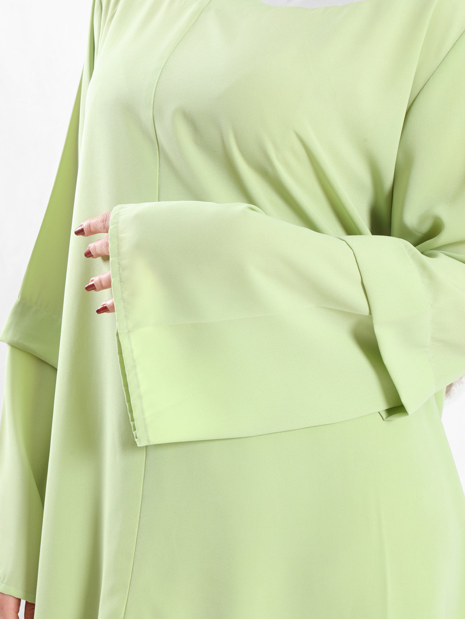 New Dawn Breeze Set in royal crepe blend with wide-leg pants, a lightweight and chic modest outfit for Eid or casual summer wear