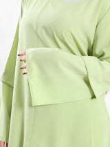 New Dawn Breeze Set in royal crepe blend with wide-leg pants, a lightweight and chic modest outfit for Eid or casual summer wear