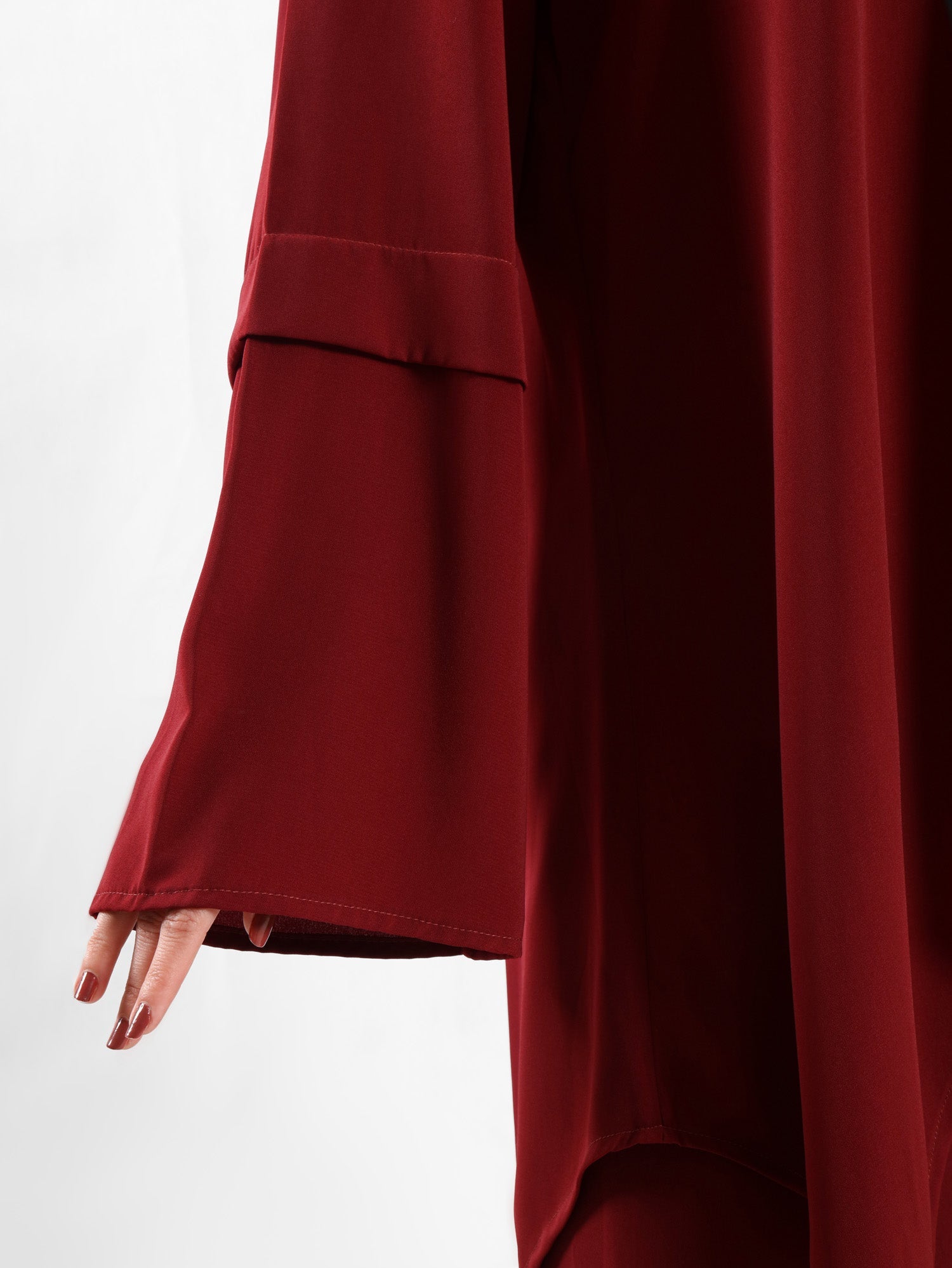 New Dawn Breeze Set in royal crepe blend with wide-leg pants, a lightweight and chic modest outfit for Eid or casual summer wear