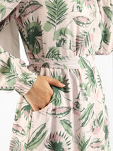 Prismatic Bloom Dress in crepe chiffon with colorful summer print, a vibrant modest shirt dress ideal for seasonal occasions