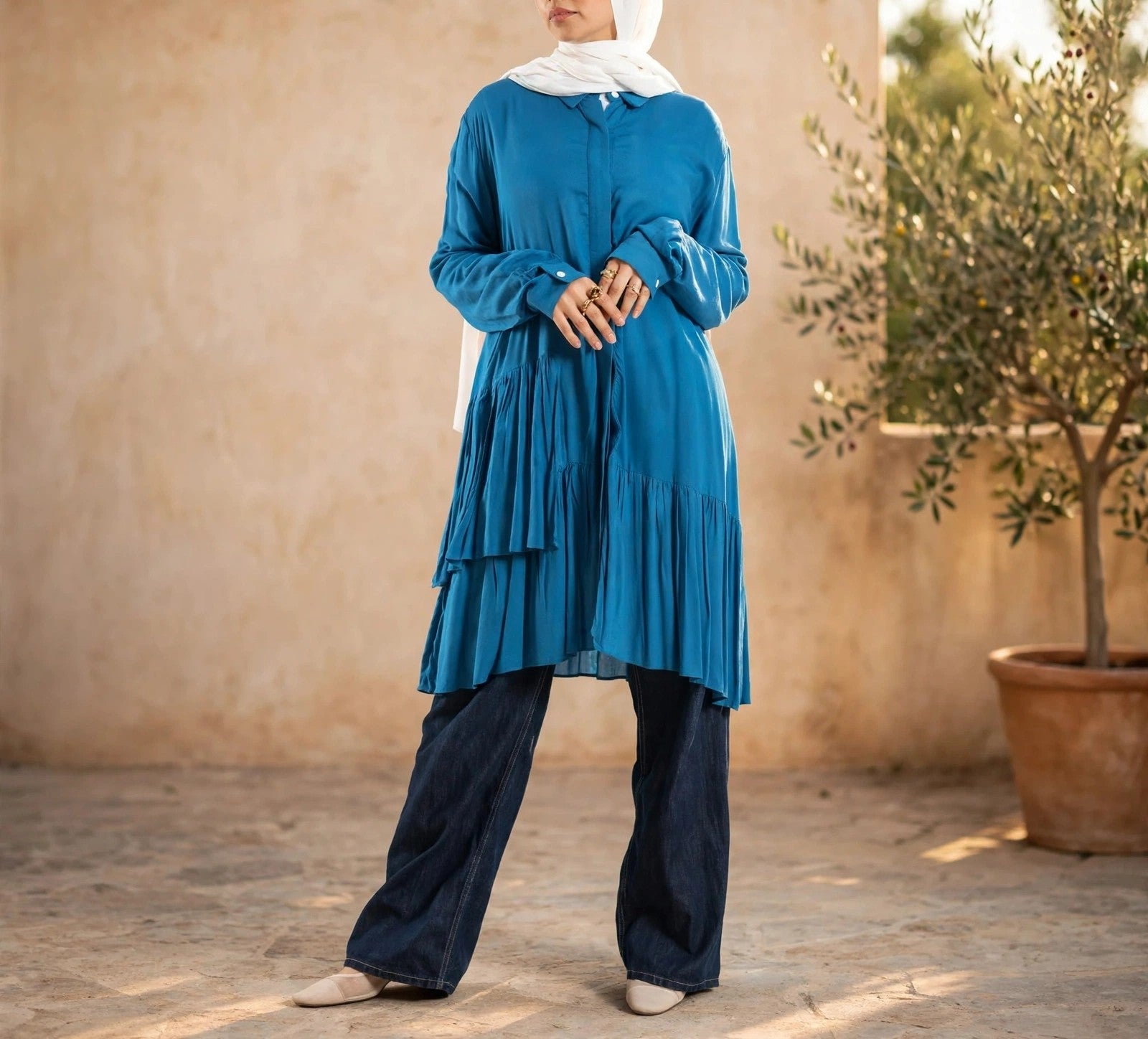 Ruffle Shirt - Emalina Fashion