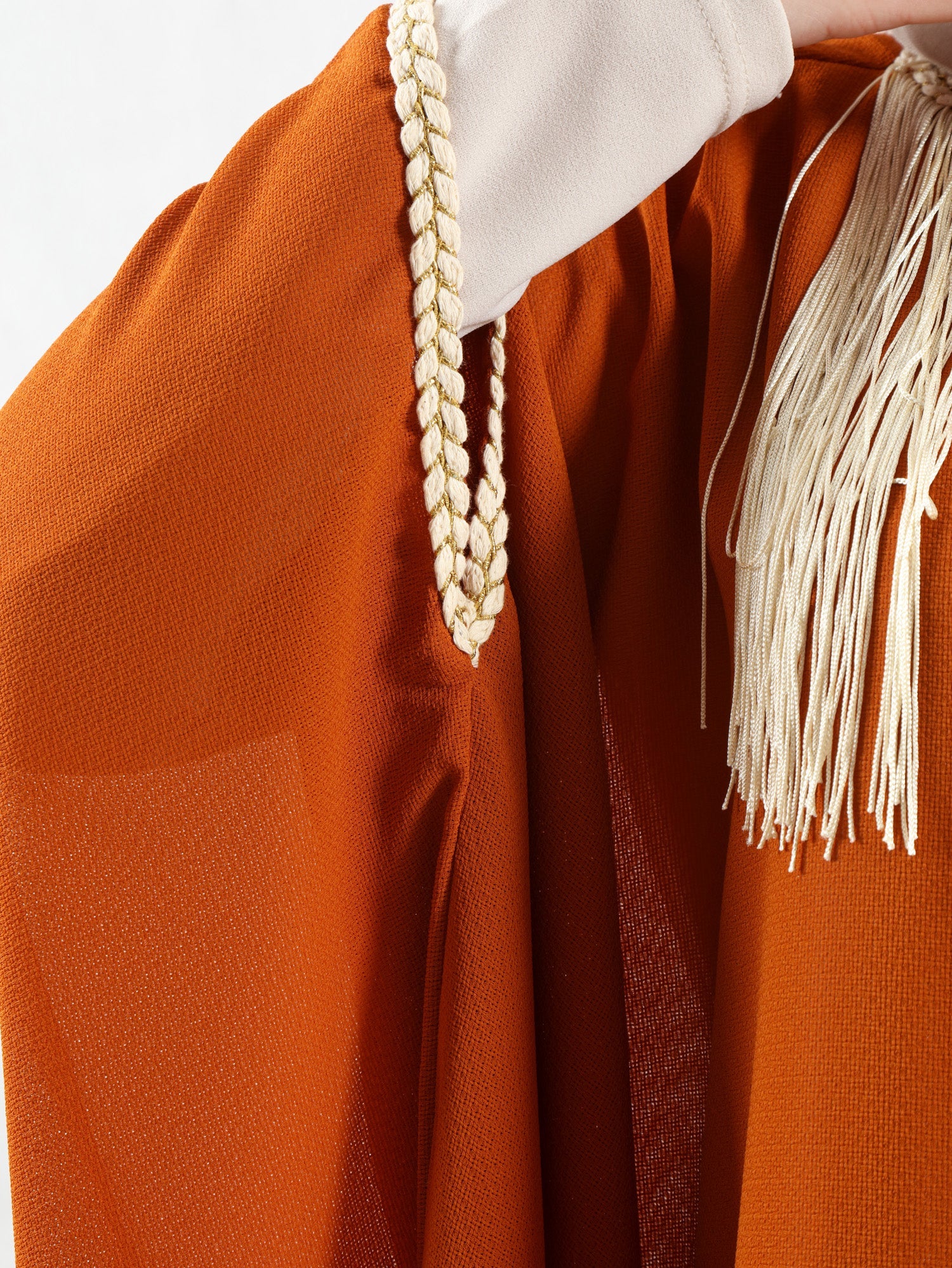 Shimmering Nights Kaftan in elegant polyester with refined detailing, tailored for graceful evenings and festive modest wear