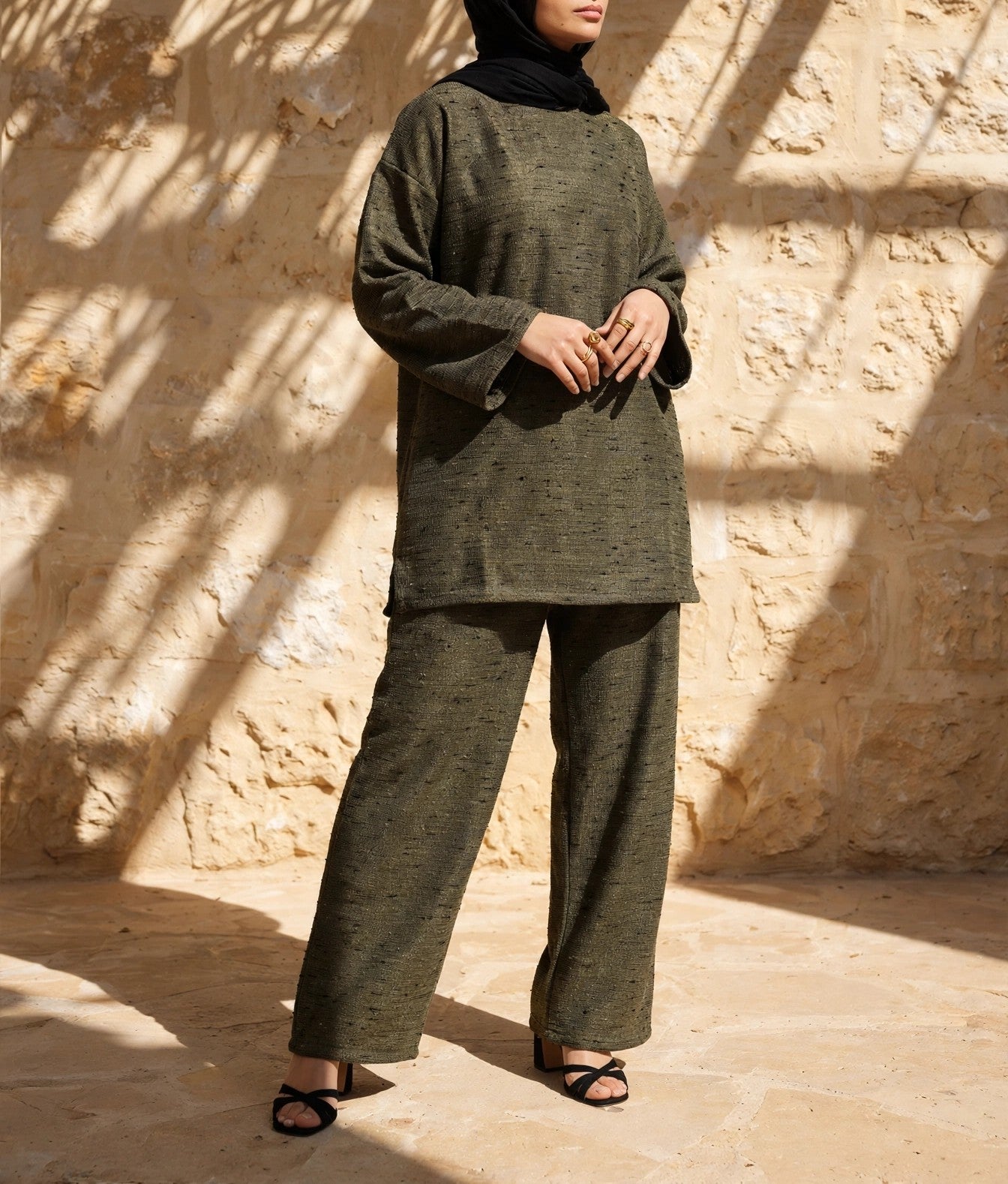 Shiny Tweed Set - Emalina Fashion