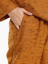 Shiny Tweed Set in cozy mustard or olive tweed, a stylish and comfortable modest outfit for casual winter wear