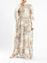 Summer Oasis Cover Up in lightweight fabric with sunset-inspired print, a modest beach layer in lime green, red, or beige