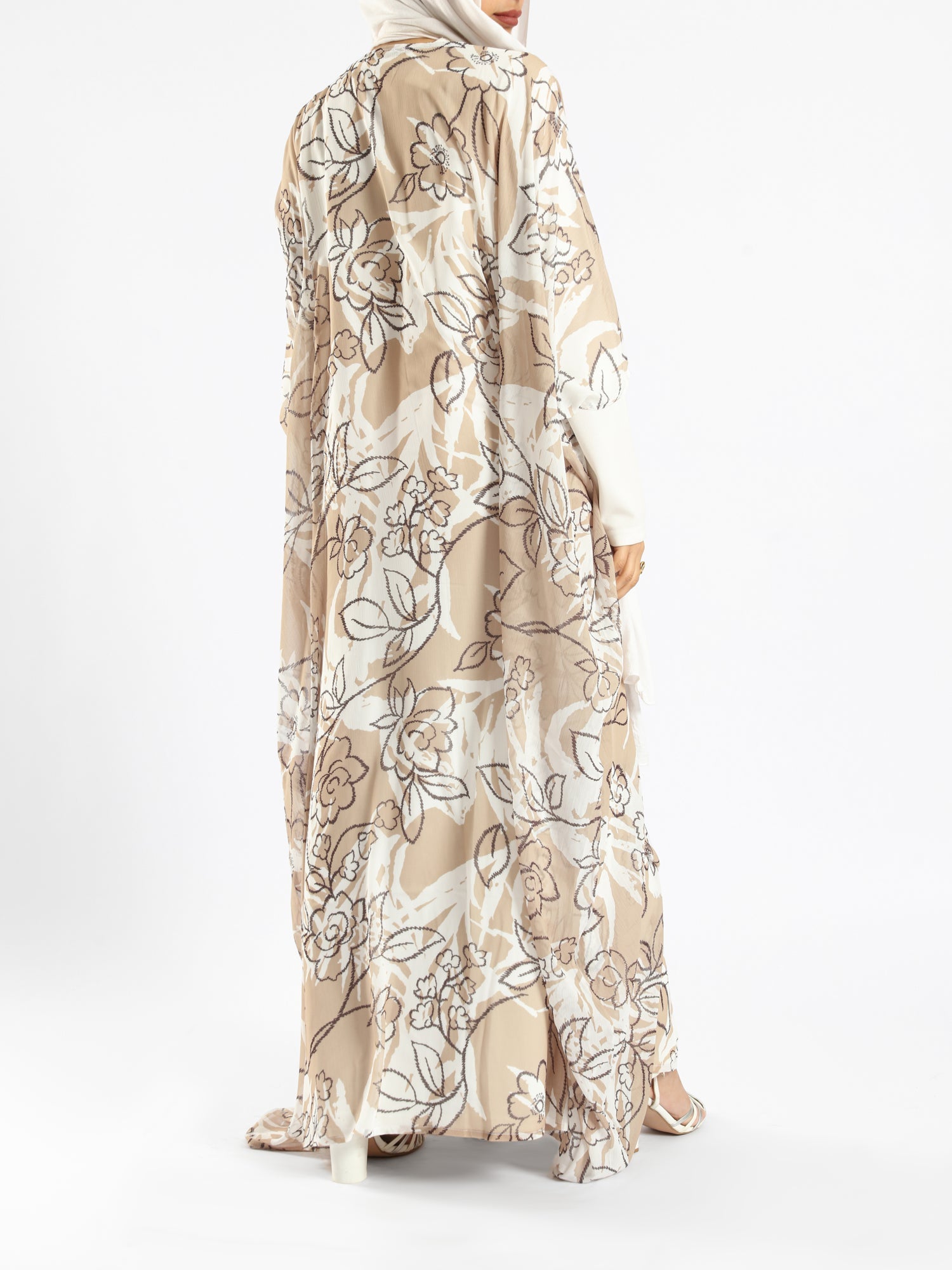 Summer Oasis Cover Up in lightweight fabric with sunset-inspired print, a modest beach layer in lime green, red, or beige