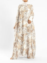 Summer Oasis Cover Up in lightweight fabric with sunset-inspired print, a modest beach layer in lime green, red, or beige