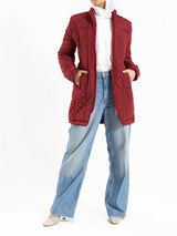 Venus Jacket in black or red with long sleeves, a modest winter puffer coat for warmth, and everyday layering