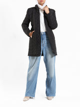 Venus Jacket in black or red with long sleeves, a modest winter puffer coat for warmth, and everyday layering