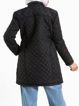Venus Jacket in black or red with long sleeves, a modest winter puffer coat for warmth, and everyday layering