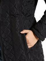 Venus Jacket in black or red with long sleeves, a modest winter puffer coat for warmth, and everyday layering