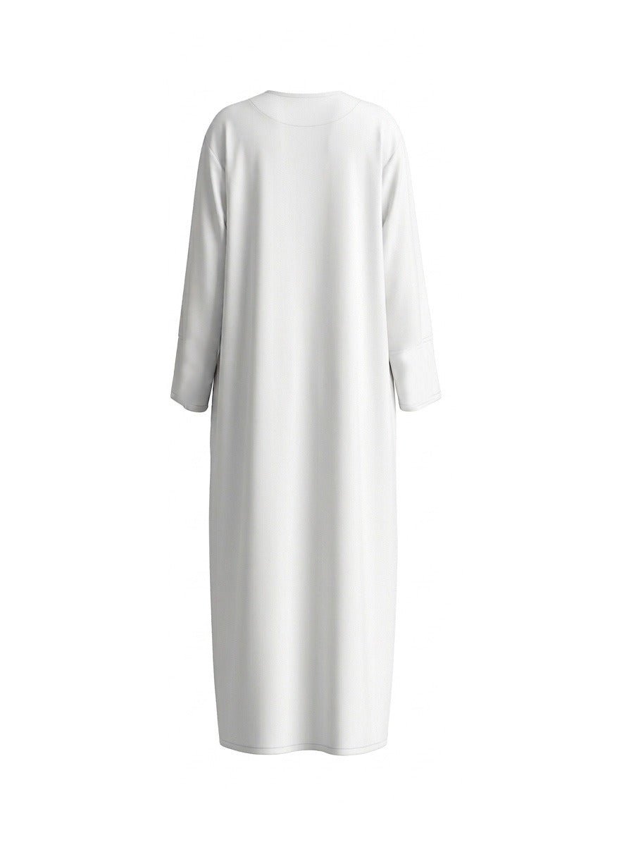 White Latte Abaya - Emalina Fashion