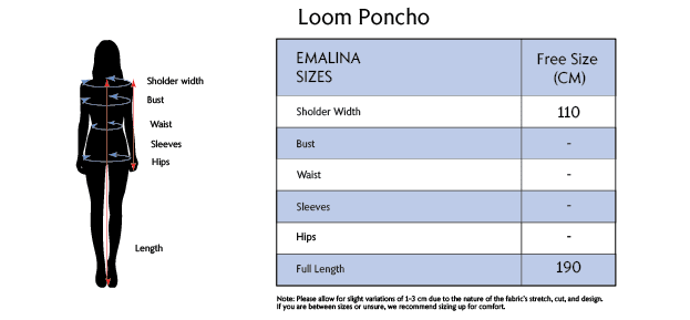 Loom Poncho - Emalina Fashion