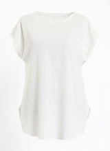 Soft Curve Short-Sleeve Basic Top