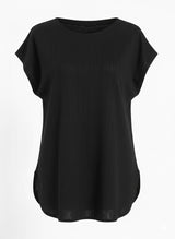 Soft Curve Short-Sleeve Basic Top